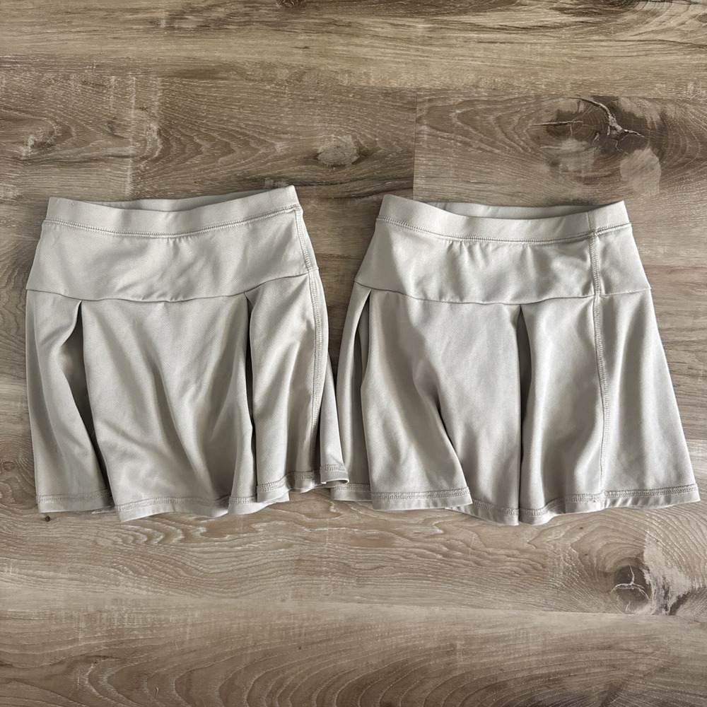 Nautica Ss 6x Khaki Skirt W/shirt Uniform Sensory Friendly Lot Of 2